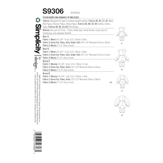 Simplicity® Pattern CS93060S